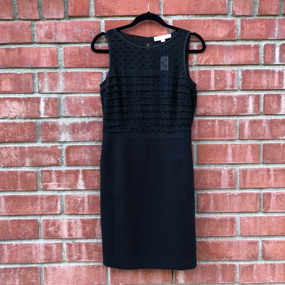 LOFT Black Polka Dot Dress - NWT! - Picture 2 of 6